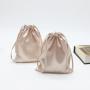 Custom Embroidery Silk Drawstring Makeup Lipstick Jewelry Gift Dust Bag Hair Wig Underwear Packaging Silk Satin Pouch