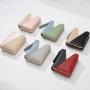 HR680 Leather Small Wallet Women Contrasting Colors Famous Mini Women Wallets Purses Short Coin Zipper Purse Credit Card Holder