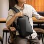 ZF199 Slanting Cross-body Bag Men EVA  Shoulder Chest Bag Simple Waterproof Wear-resistant Fashion Business USB Port