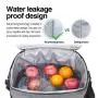 Custom Printed Leakproof Insulated Tote Cooler Bag Big waterproof Thermal Shoulder Strap Double Deck Reusable PEVA Lunch Bag