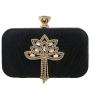 Wholesale wrinkle design party wedding bag lady chain shoulder bags bridal glitter metal clutches woman tassels evening bags