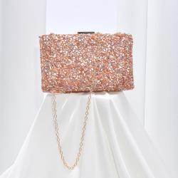 Fashionable Dinner Crystal Clutch Diamond-encrusted Ladies Evening Bag Bridesmaid Favor Bag Cosmetic Wedding Glitter Bag