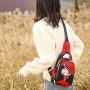 2024 Custom Promotional Fashion Waterproof Pu Sling Shoulder Bags Girls Printed Travel Women Crossbody Chest Bag