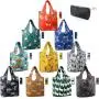 Gelory Machine Washable Durable Groceries Bags Fun Animal Printing Reusable Foldable Grocery Shopping Bags