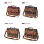 Wholesale men shoulder crossbody canvas bags high quality Retro Oil Wax canvas travel work school laptop briefcase bags for men