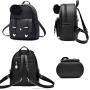 Fashion Mini Backpack Purse Pompom Ball PU Leather Backpack Shoulder Bag for Women