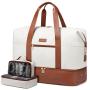 Wholesale 3pcs Travel Duffel Bag with Transparent Toiletry Pouch 30L Overnight Bags Carryon Nylon PU Luggage Weekender Bag Women