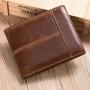 Vintage Genuine Leather Wallets For Man Anti-Theft Short Male Purses Money Clip Credit Card Holder Men Cowhide Wallets