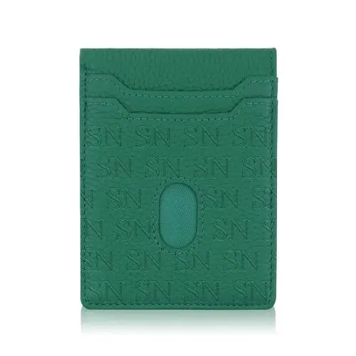 wholesale mens slim wallet minimalist genuine leather rfid blocking bifold credit card holder with gift box cartera de hombre