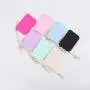 Low MOQ 8 Colors Stock Keymay Small Credit Card Holder Nylon Mini Bag keychain Waterproof Zipper Wallet Coin Purses