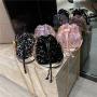 2023 Fashion sequins mini bucket chain ladies hand bags shoulder crossbody bling purse luxury handbags for women