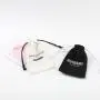 Custom Logo Printed Canvas Cotton Drawstring Dust Bag Black White Thick Cotton Jewelry Packaging Cosmetic Pouch
