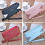 ZR809 Women's Wallet Long Handbag PU Double-layer Zipper Coins Wallet Purse Stylish Contrast Color Mobile Phone Bag Card Holder