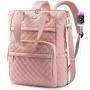 LOVEVOOK Laptop Backpack for Women 15.6 inch Quilted Tote Backpacks Cute Computer Work School Teacher Travel Backpack Bag Purse