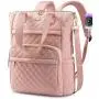 LOVEVOOK Laptop Backpack for Women 15.6 inch Quilted Tote Backpacks Cute Computer Work School Teacher Travel Backpack Bag Purse