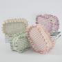New Wholesale Checkered Plated edge Toilet Zipper Ruffled Hot Sale Plaid Preppy Cosmetic Bag Gingham Makeup Bags