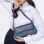 Wholesale Customize PU Leather And Trending Fabric Shoulder Bag Glossy Handbag Crossbody Bags Women's Hobo Underarm Bag