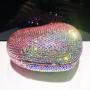 Factory Price Luxury Heart Shape Bean Party Purse Clutches Rhinestone luxury metal clutch purses frames for weddings