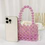 customize Summer Handmade Crystal Beaded Handbag Elegant Acrylic Beads Bag Designer Evening Clutch Purse Women Beach Bag Holiday