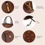 LOVEVOOK Vintage Designer 15.6 inch Large Business Leather Laptop Hand Bags for Women Ladies 2pcs Waterproof Office Tote Handbag
