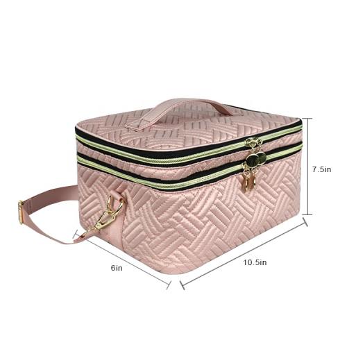 Travel Makeup Cosmetic Case Storage Bag Cosmetic Bag Portable Artist Storage Bag with Adjustable Dividers for Cosmetics Makeup