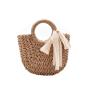 2024 new Straw braided bag fashion women's bag beach braided paper rope bag new wave dot handbag