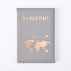ZR773 Gold Stamping Multi-color Aircraft Pattern Leather Passport Bag Hand Sewn PU Passport Clip Adjustable Logo Passport Cover