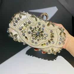 Ladies Party Wedding Handmade Crystal Diamond Rhinestone Clutch Evening Designer Bags sac tendance 2024