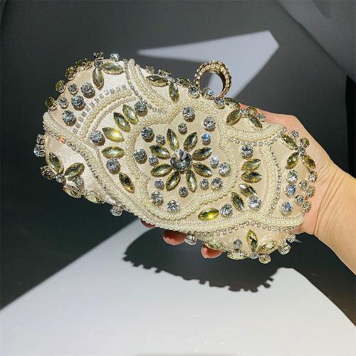 Ladies Party Wedding Handmade Crystal Diamond Rhinestone Clutch Evening Designer Bags sac tendance 2024