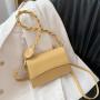 Women Fashion Alligator Hasp&Zipper Crossbody Bags China Wholesale PU Lady Bags Girl Pure Color Button Square Handbag