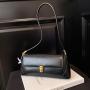 Elegant Underarm Bag Pu Leather Vintage Designer Shoulder Sling Bag Purse Large Capacity Fashion Women Tote Bag