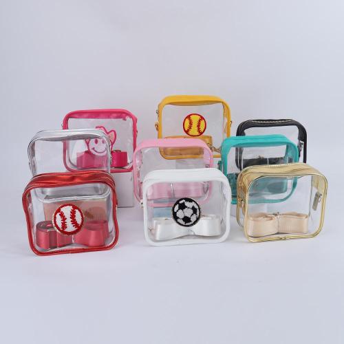 Factory Wholesale Adjustable Strap PU Leather Women Men Black White Pink Gameday Stadium Approved Bags Clear Purse Crossbody Bag