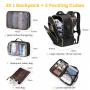 LOVEVOOK Large 30L Waterproof Suitcase Backpacks with 3 Packing Cubes Business College Weekender Overnight Travel Backpack Women