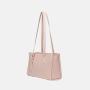 Custom Pu Vegan Leather Rectangular Tote Bag With Pocket And Zipper Simple Cardholder Women Shoulder Bags