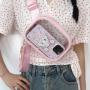 Keymay Clear Fanny Pack Waterproof Transparent Waist Pack Clear Crossbody Bag Stadium Approved Bum Bag PVC Stadium Belt Bag