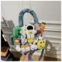 Wholesale Cartoon Fashion Handbag New Ladies Nylon Shoulder Bag Cute Astronaut Smiling Face Cross-body Bag