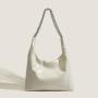 Luxury Designer Handbag Women Half Moon Tote PU Leather Half Moon Tote Handbags Zipper Lock Closure Large Size Solid Color Logo
