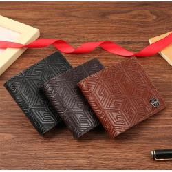2024 Winter Korean Version Men's Soft Leather Wallet Ultra-Light Anti-Cutting Multi-Card Open New Letter Printing Wholesale