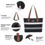 2pc/set Waterproof Lightweight Oxford Handbag Set Fits 15.6 in Shoulder bag Purse Work School Laptop Tote Bag for Women with USB