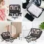 Travel Makeup Train Case Makeup Cosmetic Case Organizer Portable Artist Storage Bag with Adjustable Dividers for Cosmetics