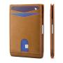 Personalized Leather Mens Wallet With Money Clip Credit Card Holder
