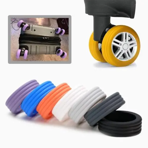 KBW630 Hot Sale Caster Silicone Luggage Wheel Protectors High Quality Silent Noise Reducing Trolley Caster Covers