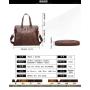 OEM 2024 fashion Men's business briefcase genuine leather men's shoulder bag wholesale handbags factory