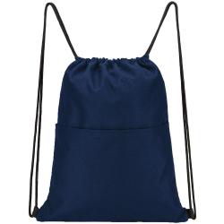 Drawstring Backpack Water Resistant String Bag Sports Backpack Gym Sack with Side Pocket