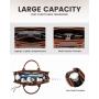 LOVEVOOK Vintage Leather Work Bag 15.6 in Laptop Tote Waterproof Computer Bag Business Office Briefcase Laptop Bag for Women