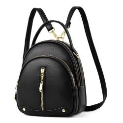 Backpack Female New Backpacks For Women Black Travel Backpack Soft leather School Bags for Teenage Girls
