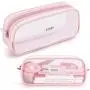 Gelory School Children Student Pen Stationery Organizer Zipper Pencil Case Bag Mesh Pencil Pouch