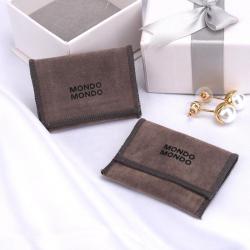 Custom Logo Recyclable Cotton Canvas Comb Packaging Bag Cute Canvas Cosmetic Envelope Pouch