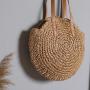 OEM373 Fashion Straw Beach Bag Vintage Handmade Woven Shoulder Bag Raffia Rattan Bags Bohemian Summer Vacation Casual purse