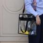 KBW759 PVC Women's Shoulder Bag Transparent Solid Color Crossbody Simple Casual Jelly Bag